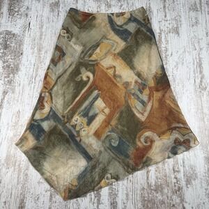 Vintage Chocla Made in USA Skirt Sz L, Art Deco Museum Maximalist